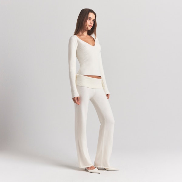 Skims SWEATER KNITS RIBBED LONG SLEEVE TOP