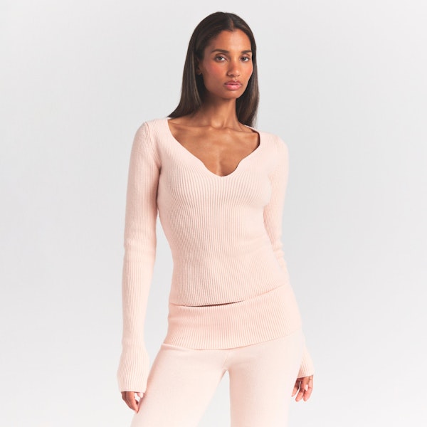 Skims SWEATER KNITS RIBBED LONG SLEEVE TOP