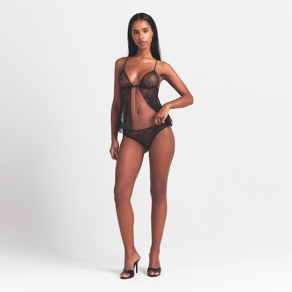 skims ULTRA FINE LACE TIE FRONT CAMI