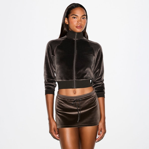 Skims VELOUR SHRUNKEN TRACK JACKET