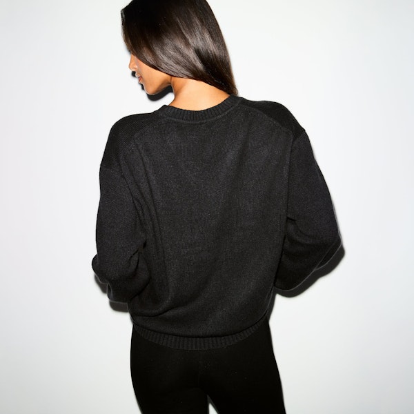 Skims WOOL CASHMERE OVERSIZED V NECK SWEATER