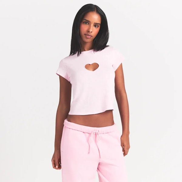 Skims WORN IN JERSEY HEART BABY TEE