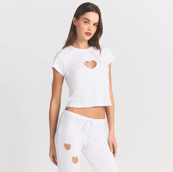 Skims WORN IN JERSEY HEART BABY TEE
