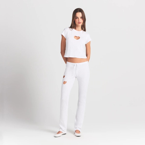 skims WORN IN JERSEY HEART BABY TEE