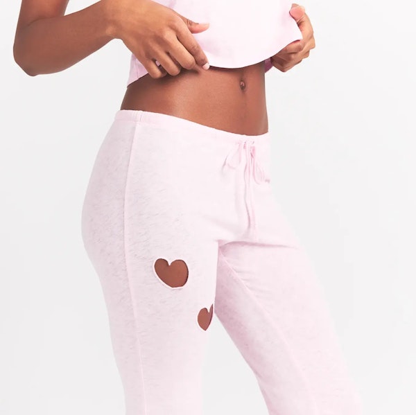 Skims WORN IN JERSEY HEART STRAIGHT LEG PANT