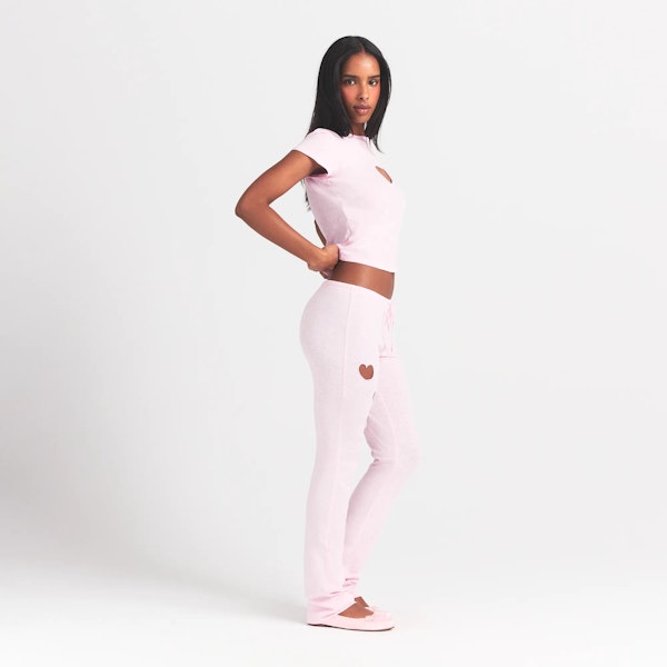 Skims WORN IN JERSEY HEART STRAIGHT LEG PANT