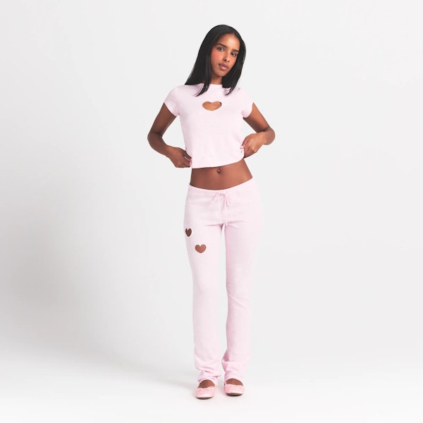 skims WORN IN JERSEY HEART STRAIGHT LEG PANT