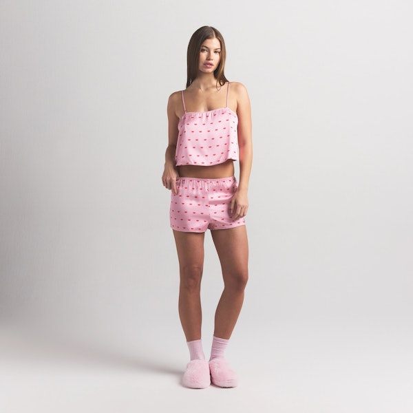 Skims WOVEN SHINE CAMI AND SHORT SLEEP SET