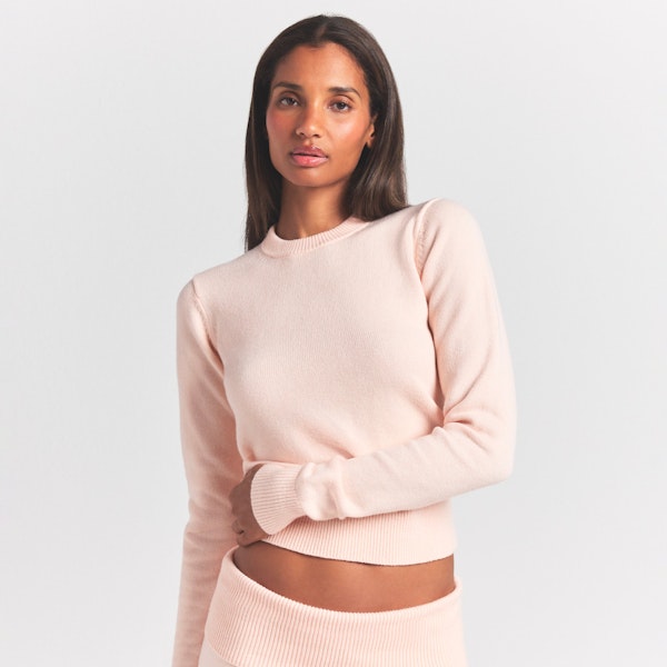 Skims SWEATER KNITS RIBBED LONG SLEEVE FITTED CREW NECK