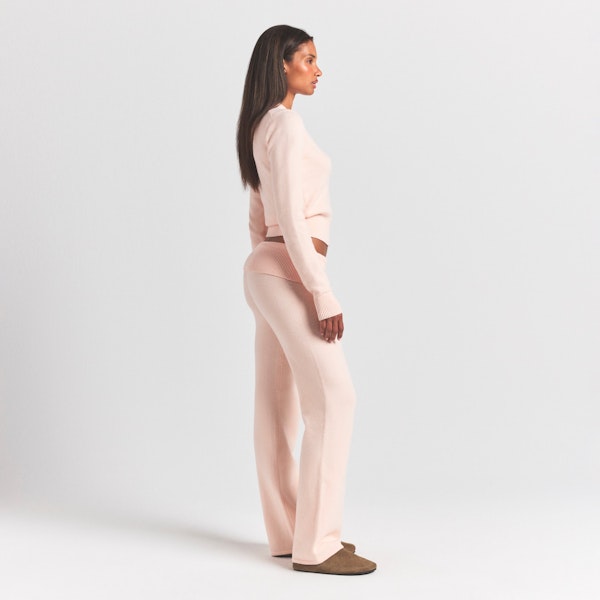 Skims SWEATER KNITS RIBBED LONG SLEEVE FITTED CREW NECK