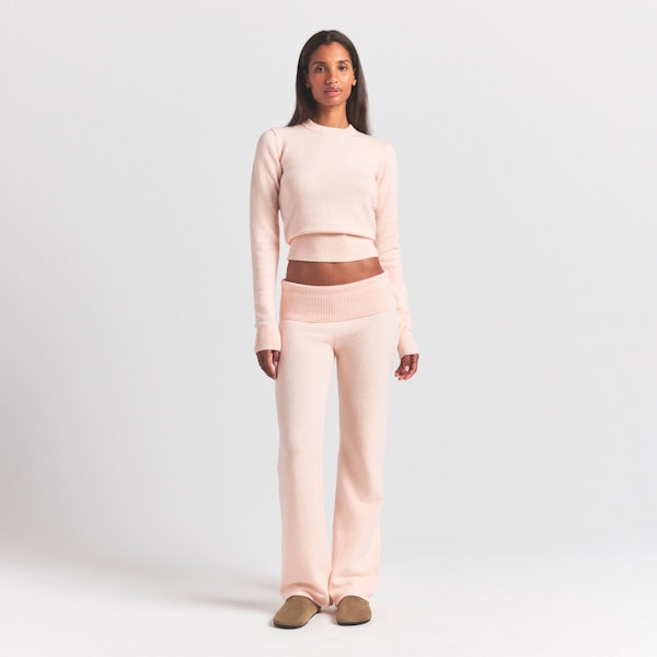 skims SWEATER KNITS RIBBED LONG SLEEVE FITTED CREW NECK