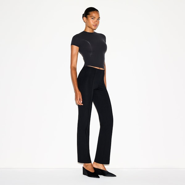 Skims THE ESSENTIAL COLLECTION HIGH-WAISTED PINTUCK STRAIGHT LEG PANT