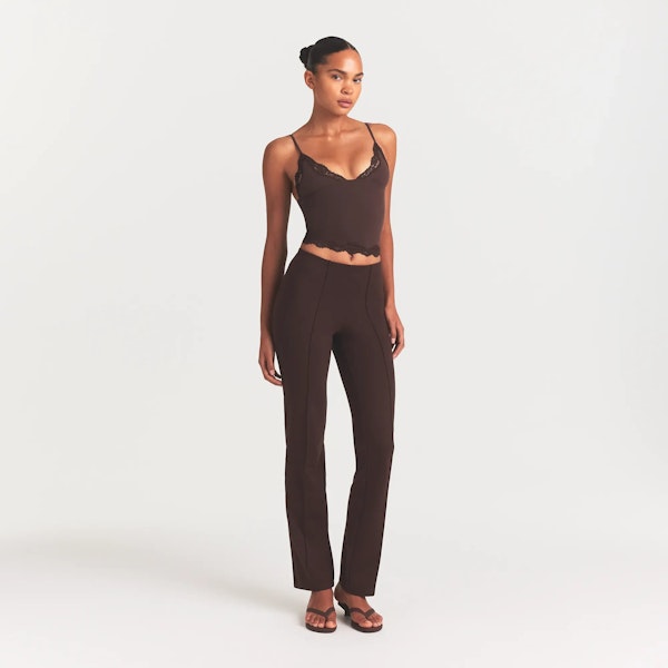 skims THE ESSENTIAL COLLECTION HIGH-WAISTED PINTUCK STRAIGHT PANT