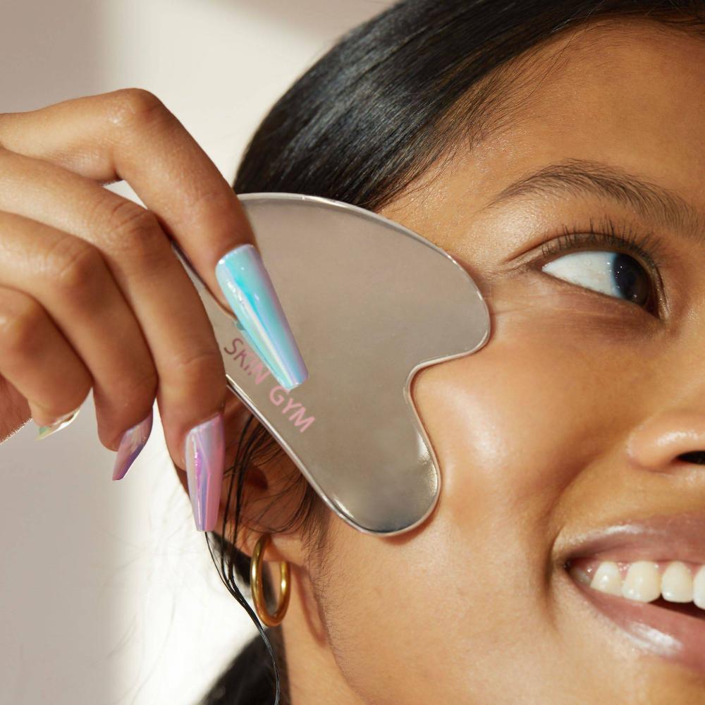 Skin Camp Cryo Stainless Steel Sculpty Heart Gua Sha Tool