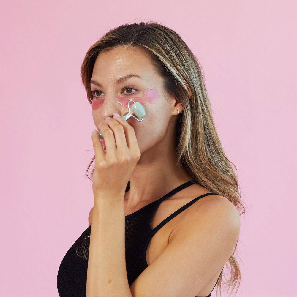 Skin Camp Mini Jade Eye Face Roller & Under Eye Massager |Skin Gym