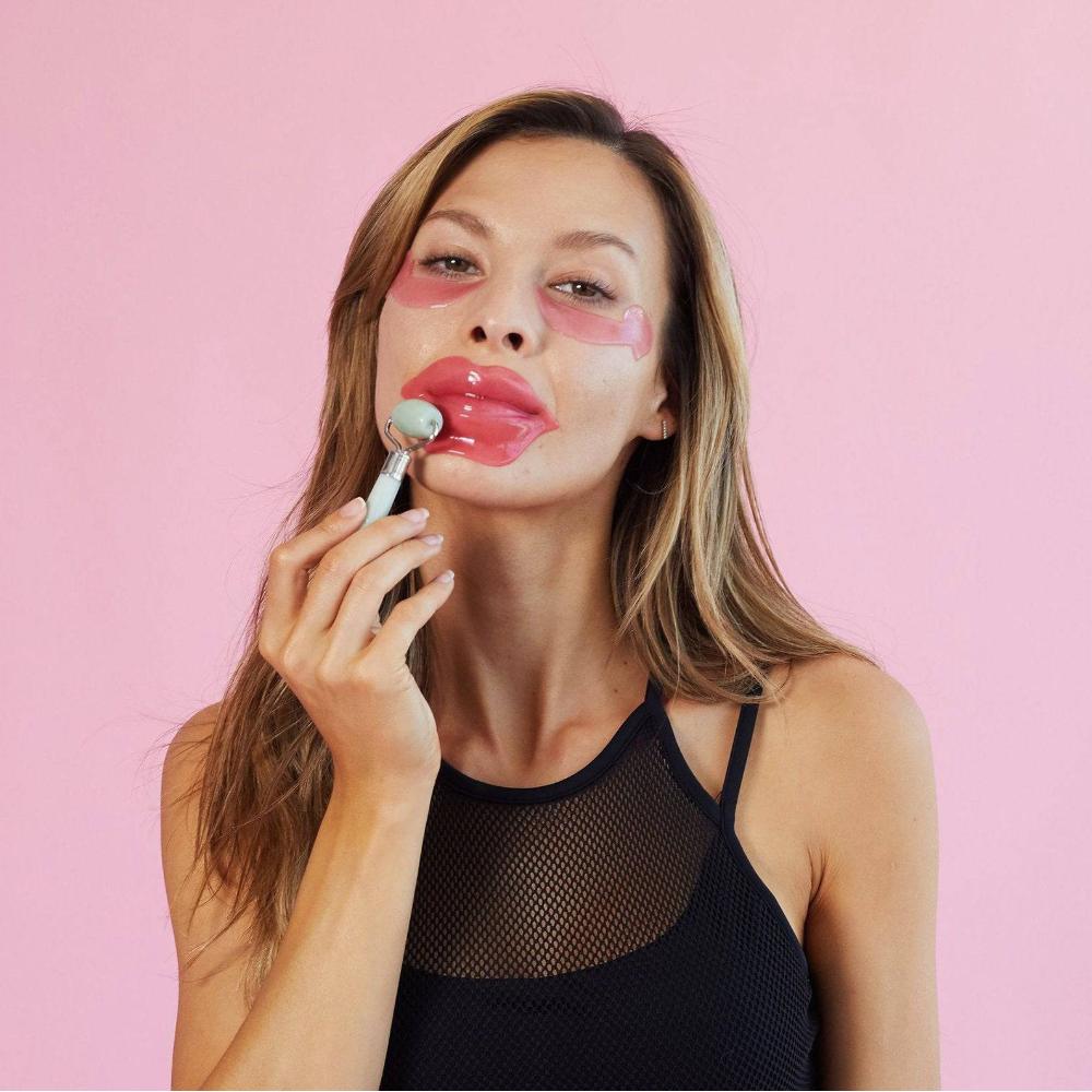 Skin Camp Mini Jade Eye Face Roller & Under Eye Massager |Skin Gym