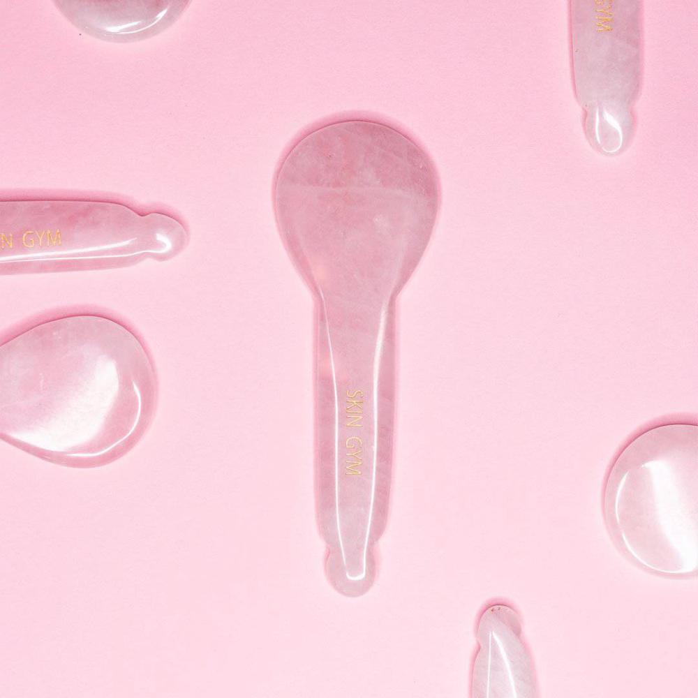 Skin Camp Rose Quartz Gua Sha Facial Massage Spoonie