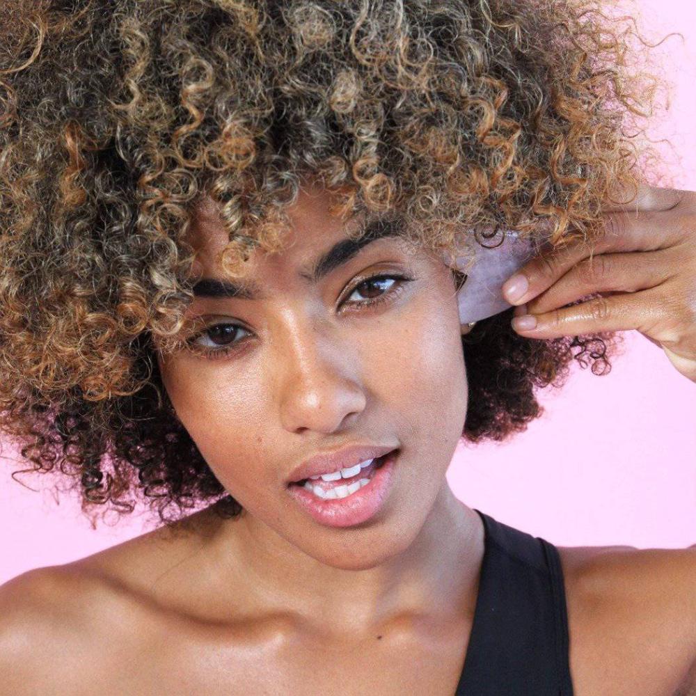 Skin Camp Rose Quartz Heart Shaped Gua Sha Face Massager