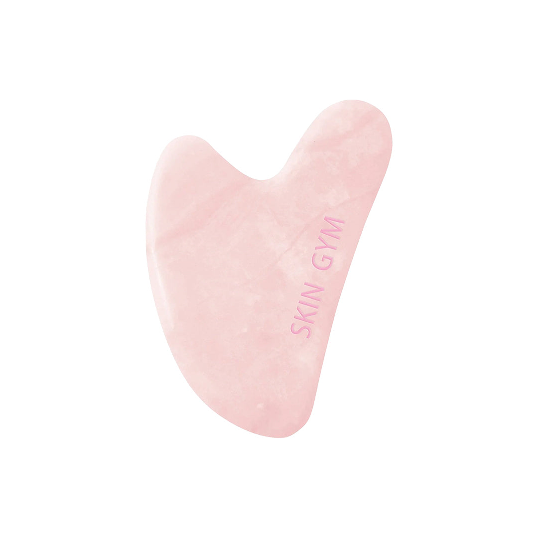 skin camp Rose Quartz Heart Shaped Gua Sha Face Massager
