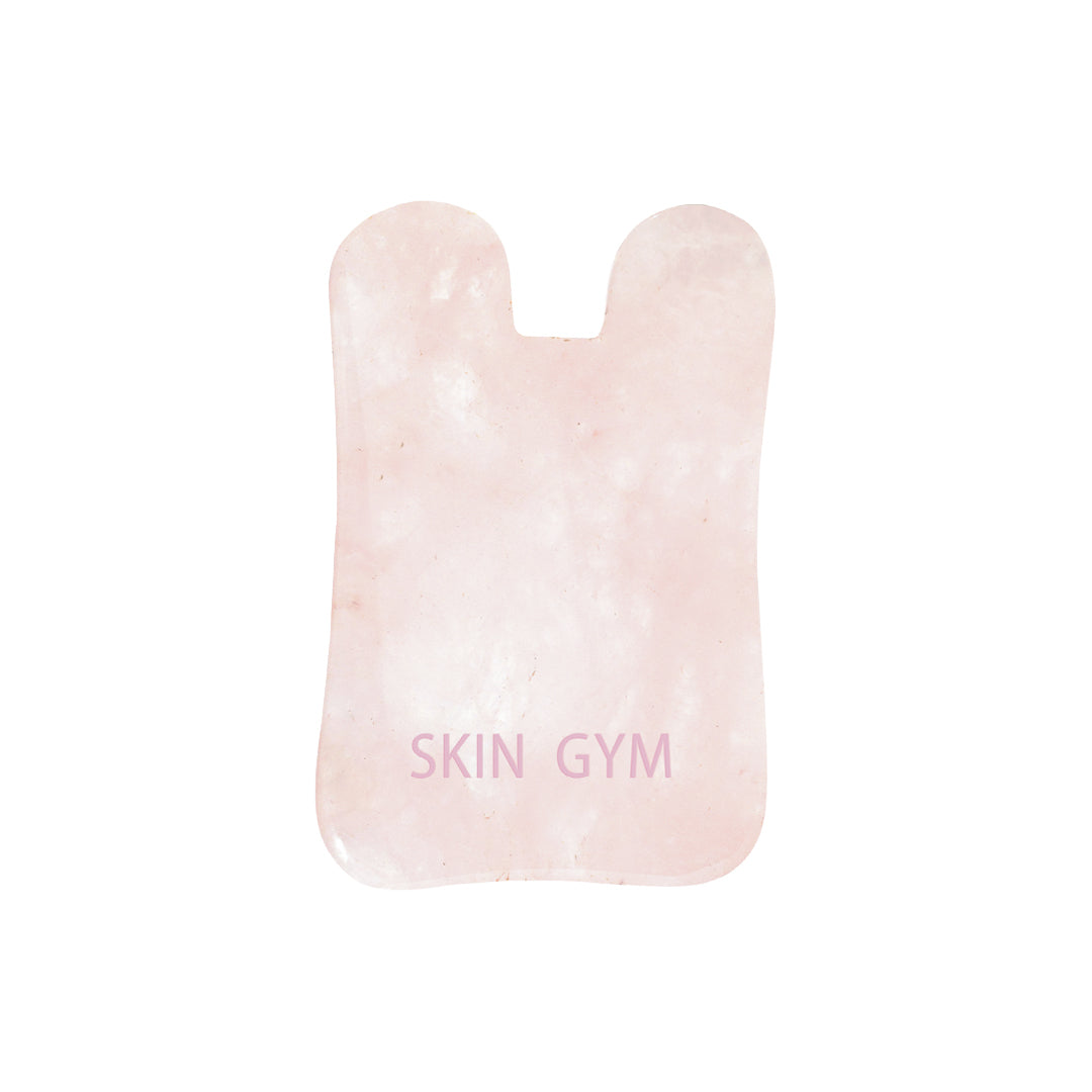 skin camp Rose Quartz Square Gua Sha Facial Massager