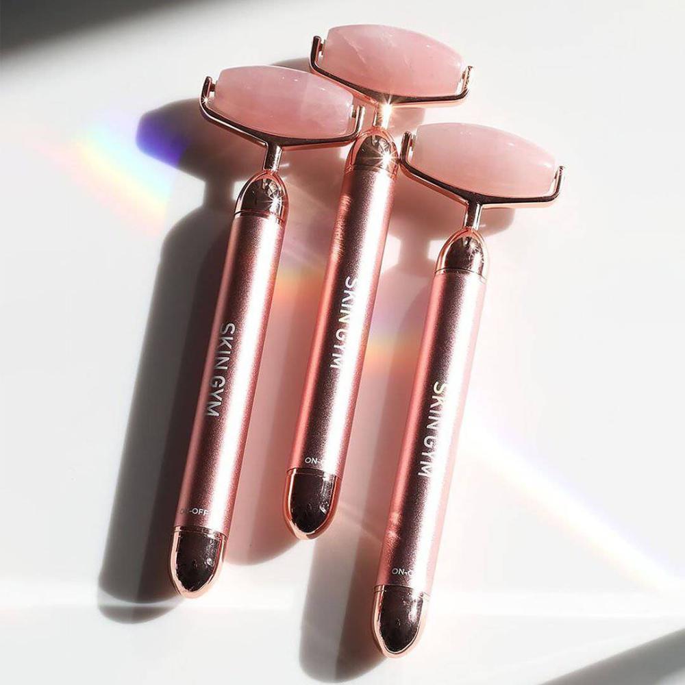 Skin Camp Rose Quartz Vibrating Lift & Contour Facial Roller