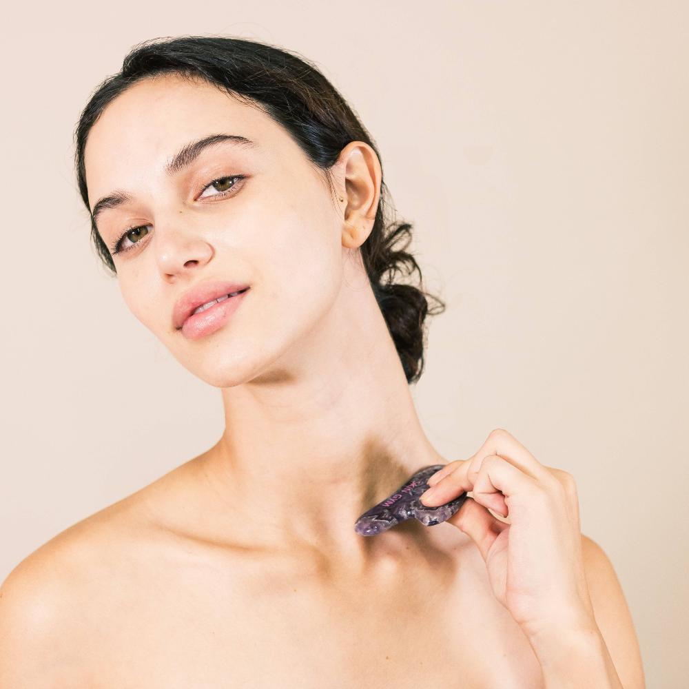 Skin Camp Amethyst Sculpty Gua Sha Tool