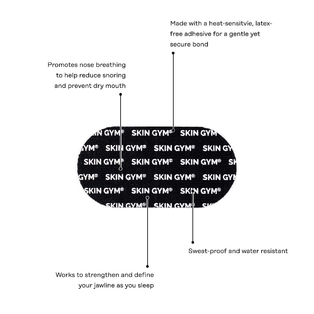 Skin Camp Black Mouth Tape For Sleep (30 Pack)