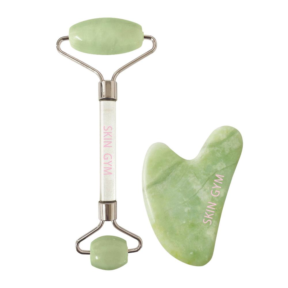 skin camp Jade Face Roller & Gua Sha Massage Kit