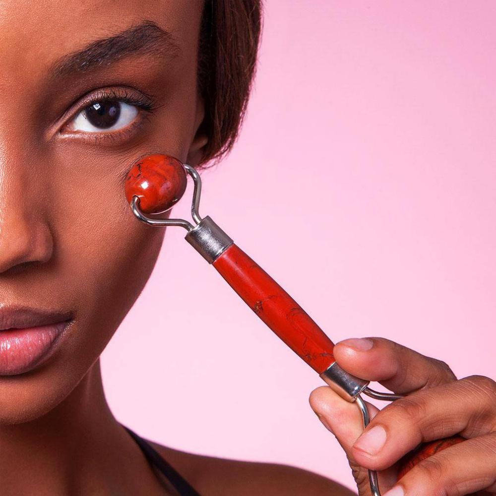 Skin Camp Red Jasper Facial Massage Roller