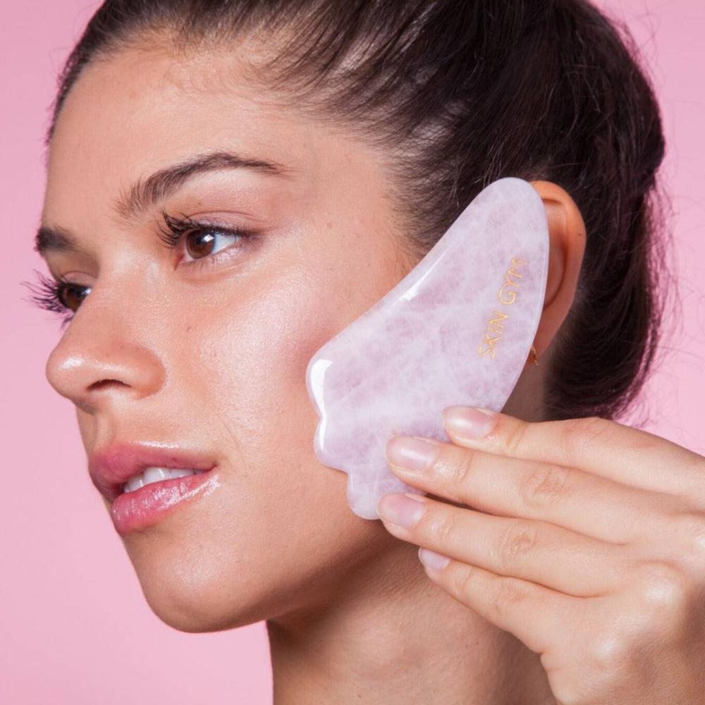 Skin Camp Rose Quartz Gua Sha Face Sculpting Tool