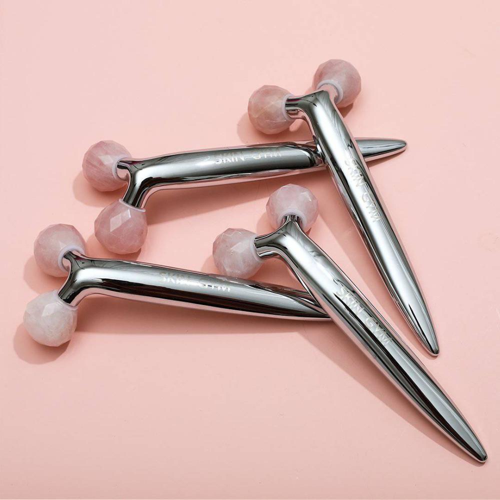 Skin Camp Rose Quartz Revi Facial Massager & Roller