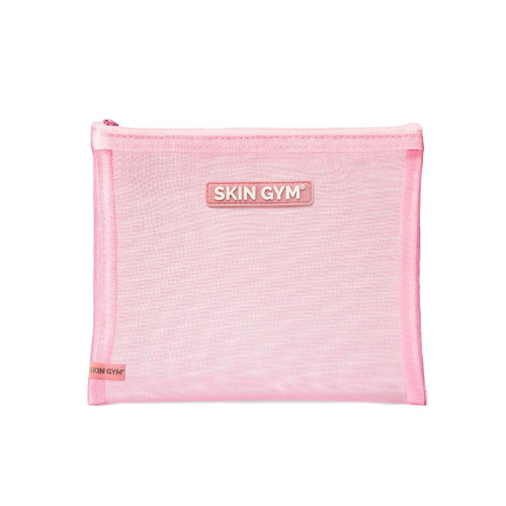 skin camp Skin Gym Pink Mesh Beauty Bag
