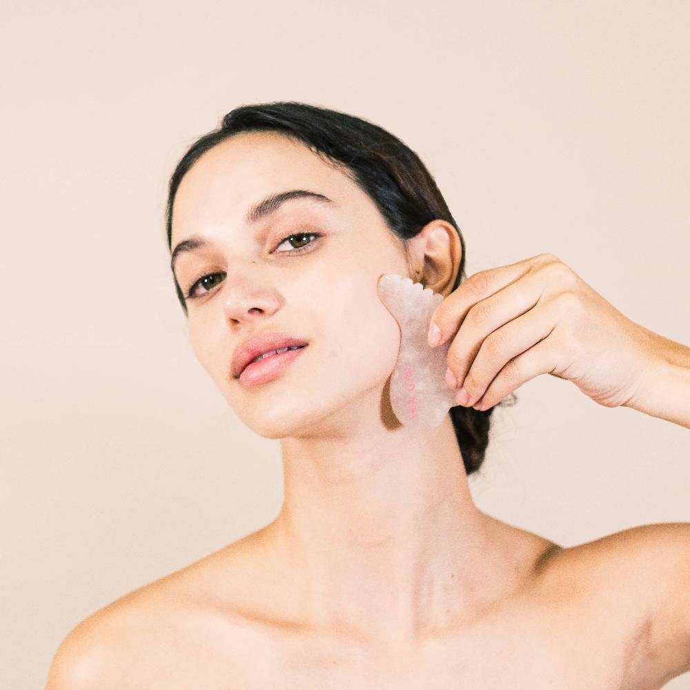 Skin Camp Skin Gym Rose Quartz Buffy Gua Sha