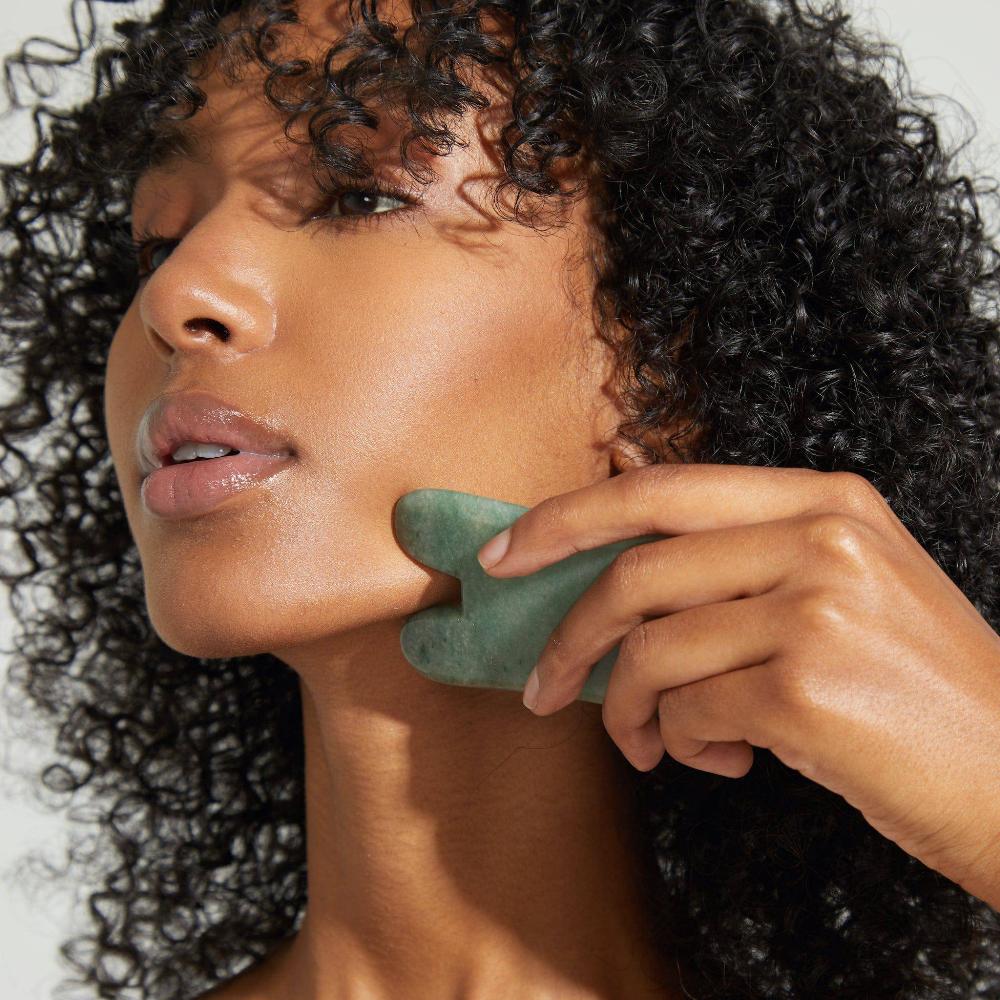 Skin Camp Square Aventurine Jade Gua Sha Facial Massager