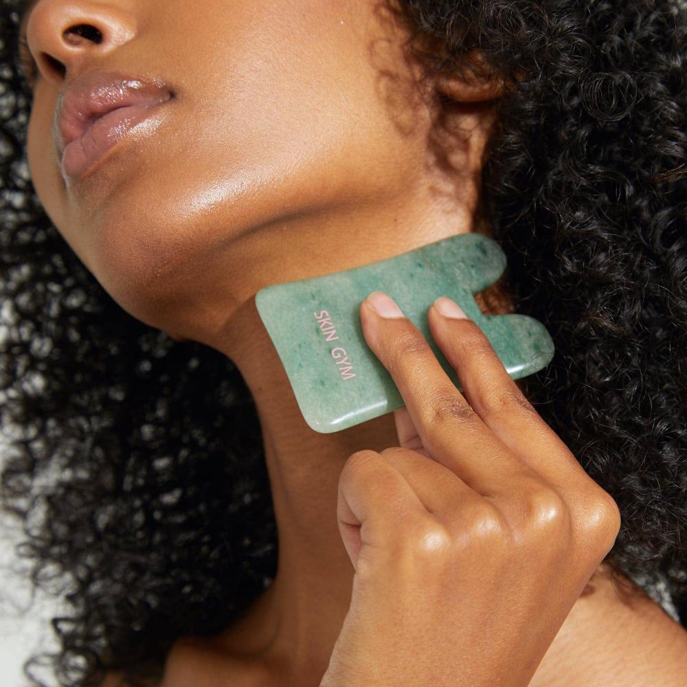 Skin Camp Square Aventurine Jade Gua Sha Facial Massager