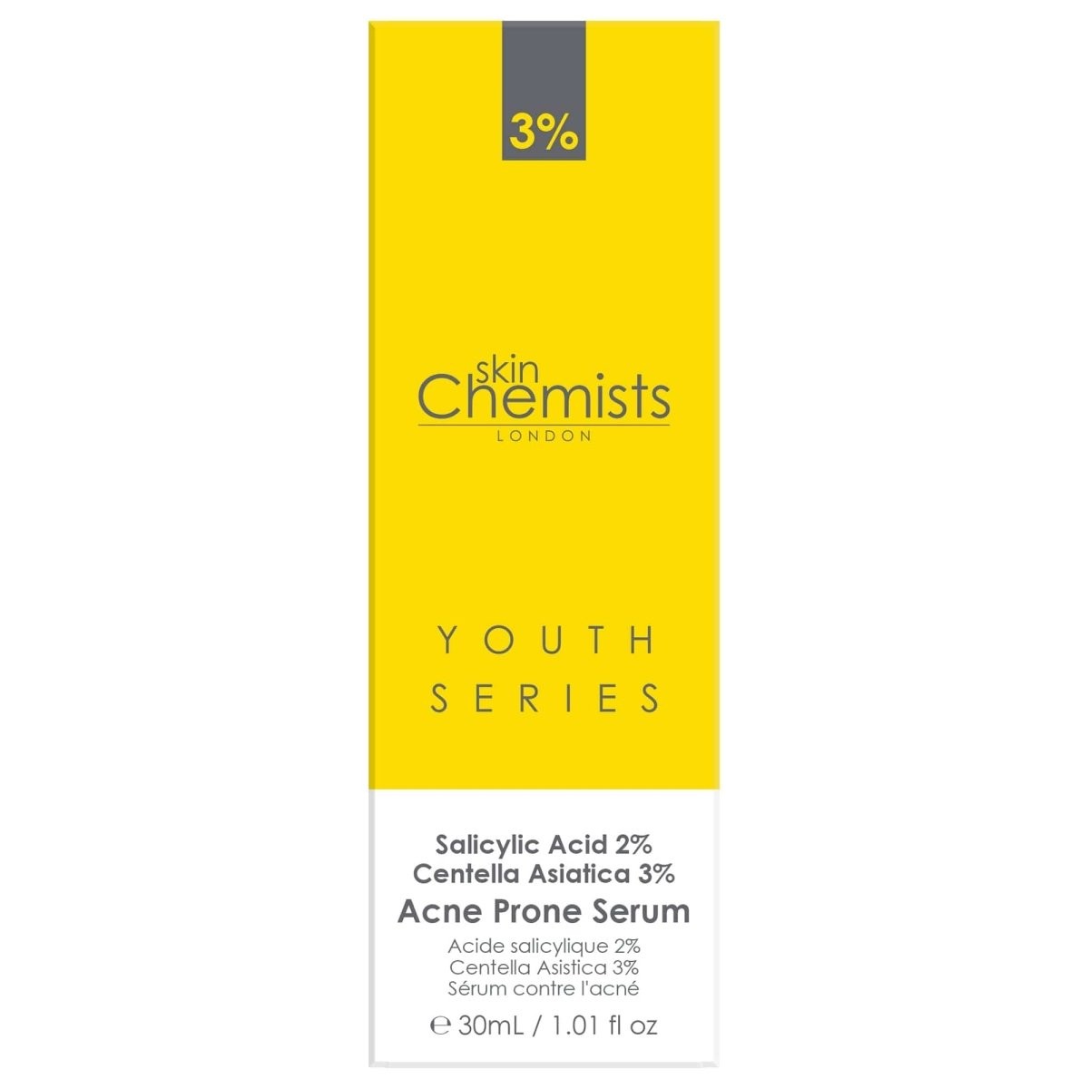 Skin Chemist Acne Prone Serum Salicylic Acid 2% Centella Asistica 3% 30ml