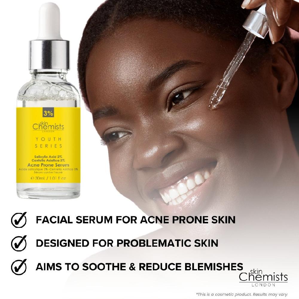 Skin Chemist Acne Prone Serum Salicylic Acid 2% Centella Asistica 3% 30ml
