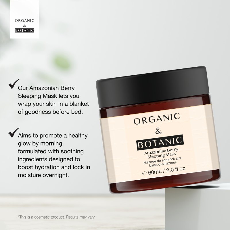 Skin Chemist Amazonian Berry Overnight Sleeping Mask - 60ml - Deeply Hydrating Bri