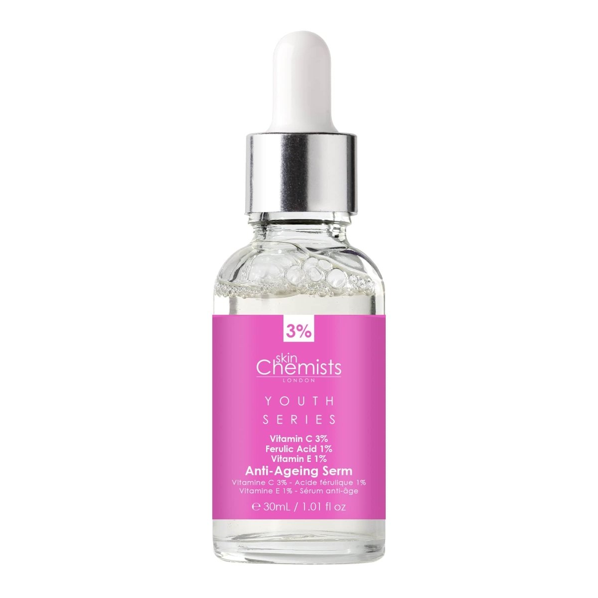 Skin Chemist Anti-Ageing Serum Vitamin C 3% Ferulic Acid 1% Vitamin E 1% 30ml