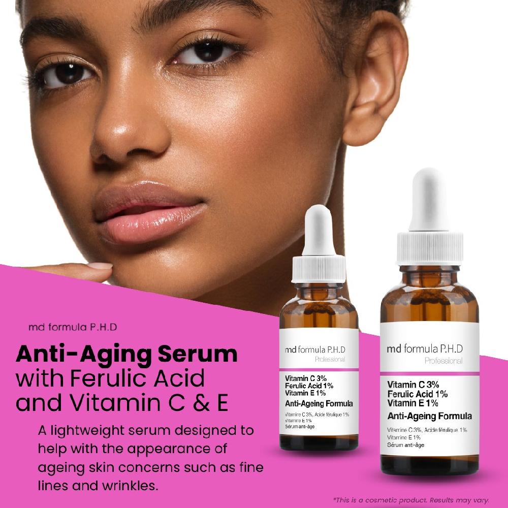 Skin Chemist Anti-Ageing Serum Vitamin C 3% Ferulic Acid 1% Vitamin E 1% 30ml