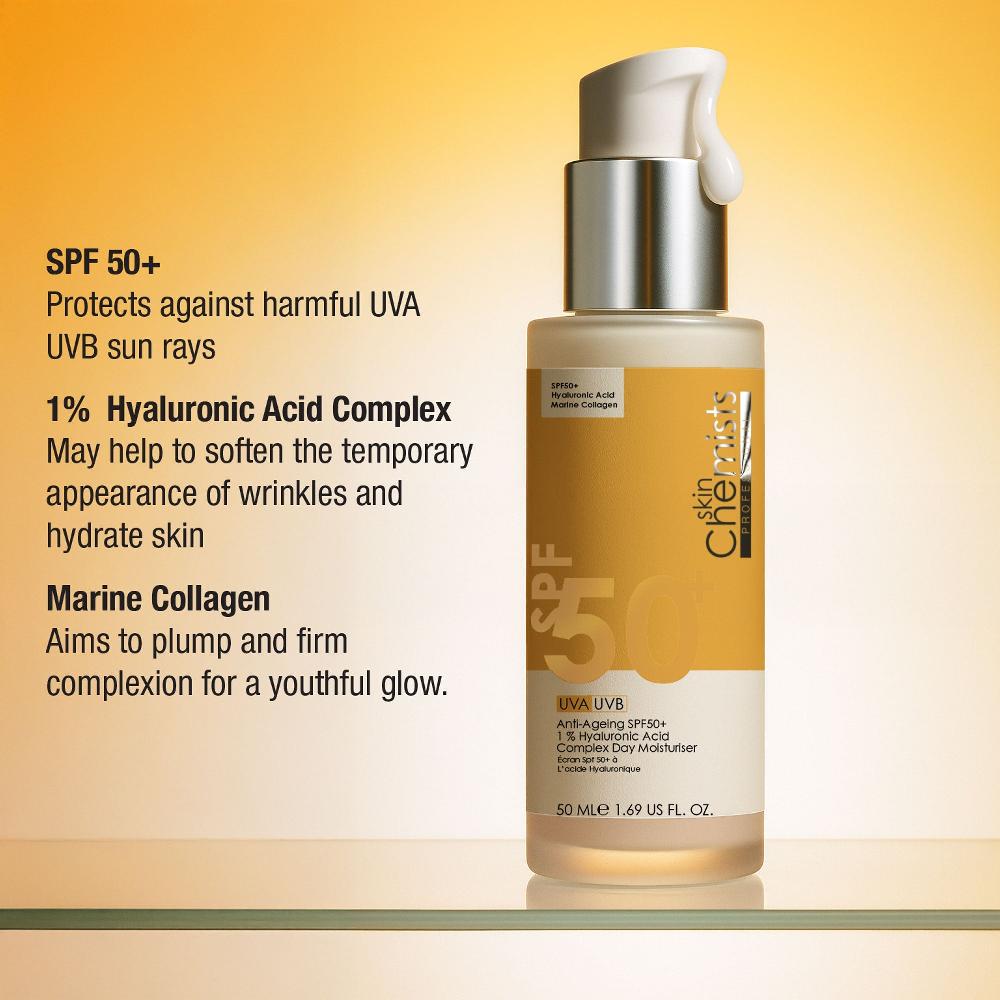 Skin Chemist Anti-Ageing SPF50+ 1 % Hyaluronic Acid Complex Day Moisturiser