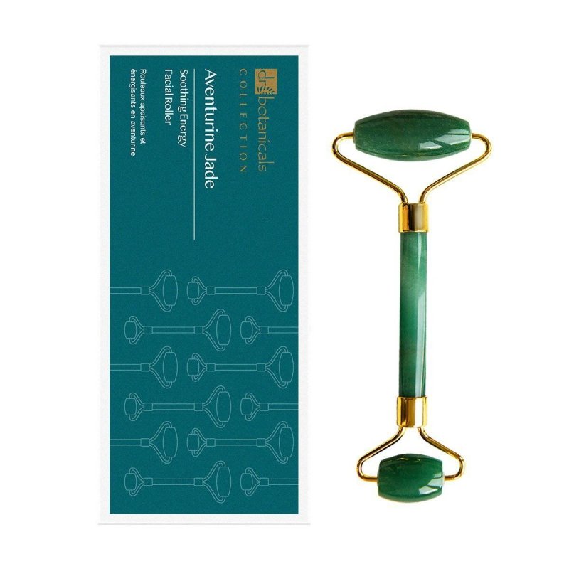 Skin Chemist Aventurine Jade Soothing Energy Facial Rollers (Gold Metal Handle)