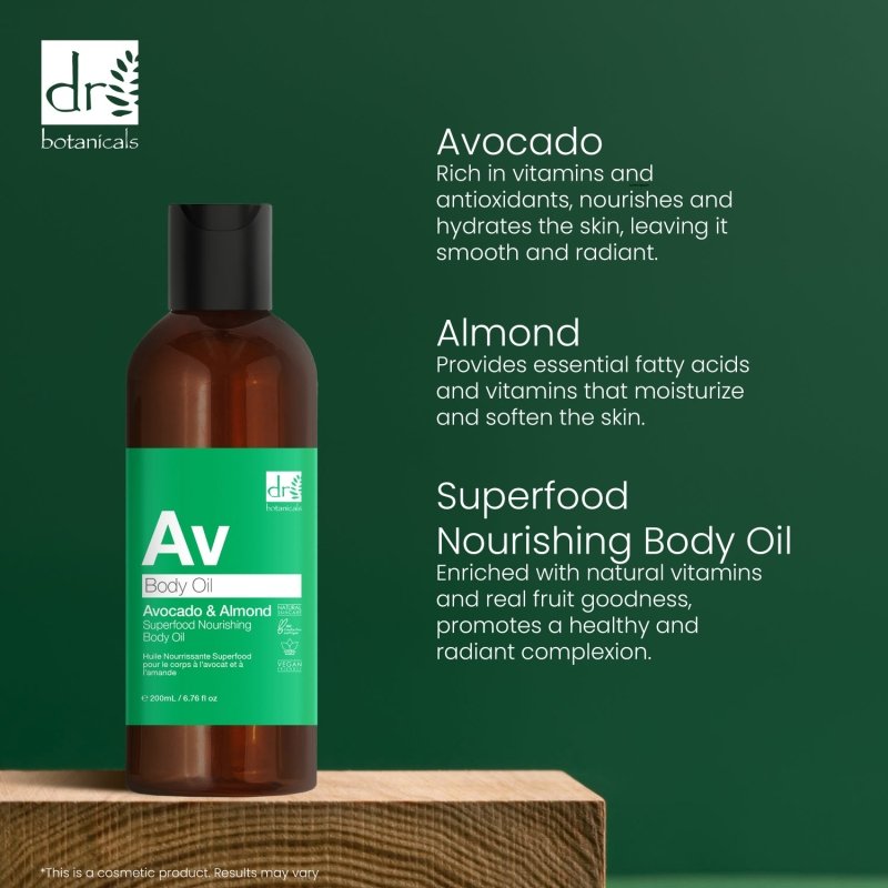 Skin Chemist Avocado & Almond Superfood Nourishing Body Oil 200ml