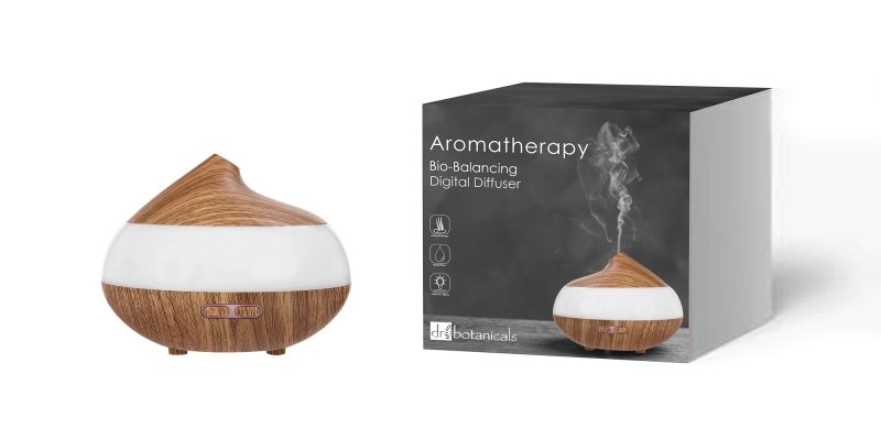 Skin Chemist Bio-Balancing Wooden Aroma Digital Diffuser Clear Panel (EU Plug)