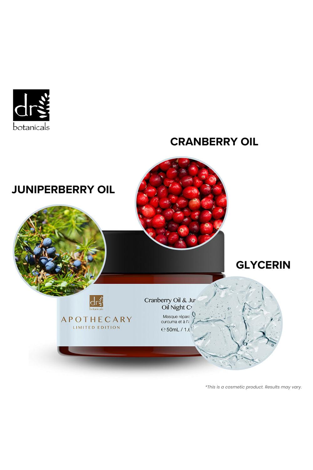 Skin Chemist Cranberry Oil And Juniperberry Oil Night Cream + DB Charcoal And Zingy