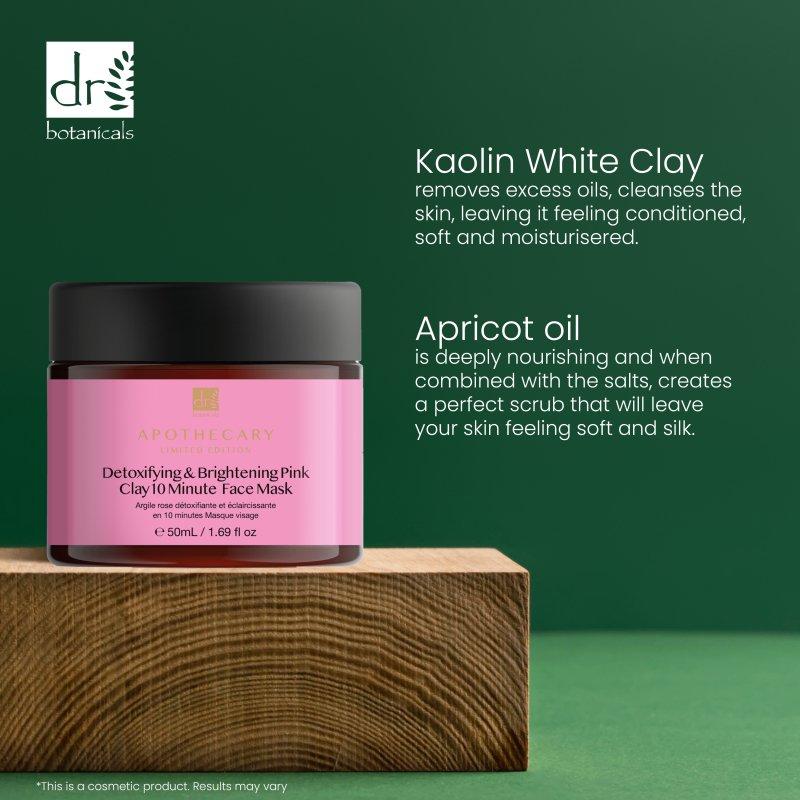 Skin Chemist Detoxifying & Brightening Pink Clay 10 Minute Face Mask 50ml