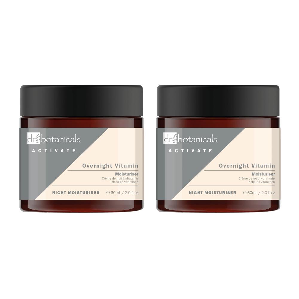 skin chemist Dr Botanicals Activate Overnight Vitamin Moisturiser 60ml Twin Value S