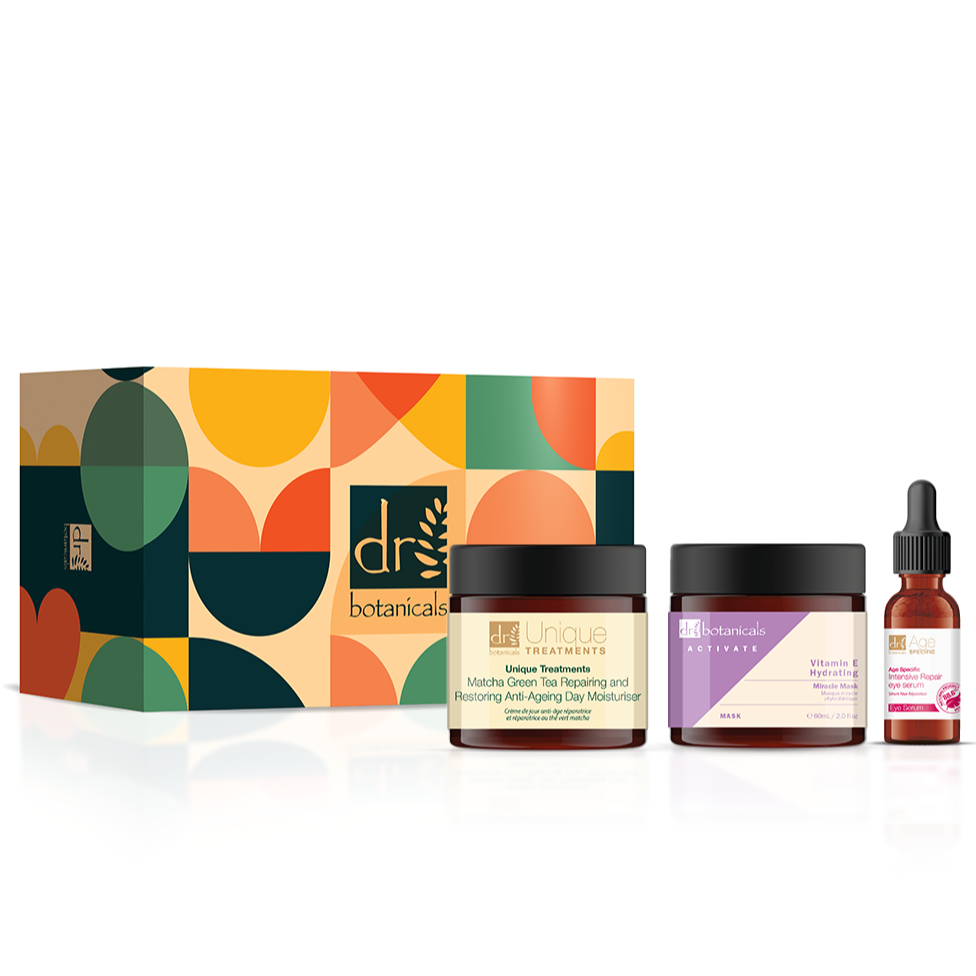 skin chemist Dr Botanicals Anti-Ageing Eye Serum Phytochemical Mask & Matcha Green