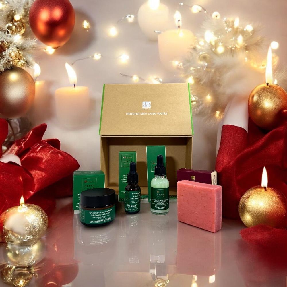 skin chemist Dr Botanicals Anti-Ageing Green Caviar Morning Skincare Christmas Gift