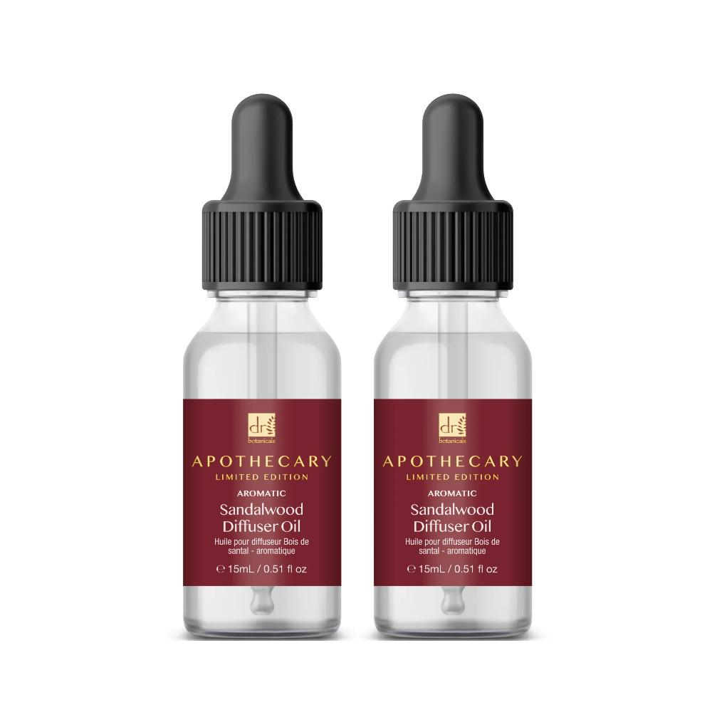 skin chemist Dr Botanicals Aromatic Sandalwood Diffuser Oil 15ml Twin Value Savings